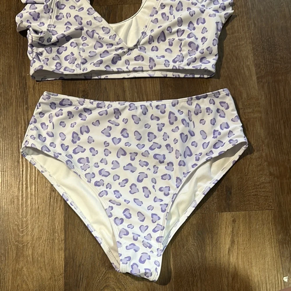 Purple Leopard Kids Swim Set - Picture 2 of 4